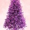 6ft Purple Canadian Pine Artificial Christmas Tree with Hinged Branches and Metal Stand